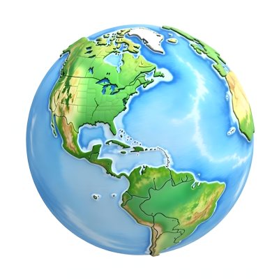 Watercolor Painting Of Planet Earth With Blue Continents And Green Oceans The Americas Are In The Center Isolated On White Background 35 57ce