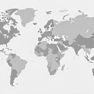 World Map With Countries In Different Shades Of Gray The Background Is Gray The Map Is Centered And The Countries Are Well Defined 2 2952