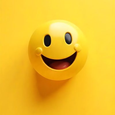 Yellow Smiley Face With Black Eyes And Mouth On A Black Background 12 6aa2