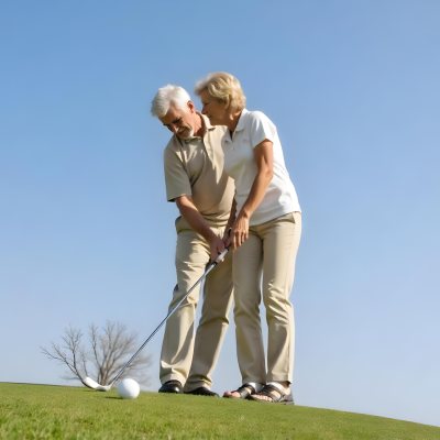 An Elderly Caucasian Couple A Man And A Woman