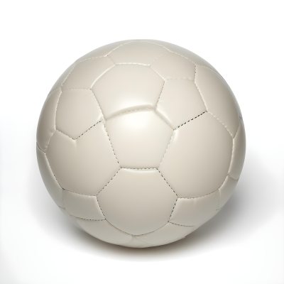 White Soccer Ball With Black Seams On A White Background Studio Shot High Resolution Perfect Lighting No Shadows 1 Bd4e