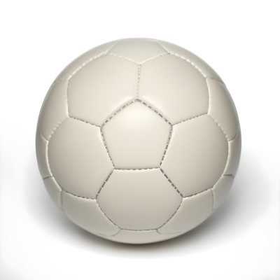 White Soccer Ball With Black Seams On A White Background Studio Shot High Resolution Perfect Lighting No Shadows 16 7370