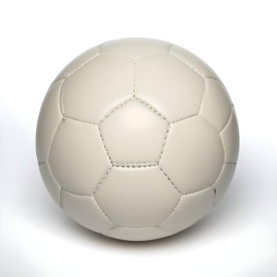 White Soccer Ball With Black Seams On A White Background Studio Shot High Resolution Perfect Lighting No Shadows 2 C09d