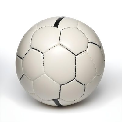 White Soccer Ball With Black Seams On A White Background Studio Shot High Resolution Perfect Lighting No Shadows 4 6fab