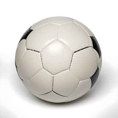 White Soccer Ball With Black Seams On A White Background Studio Shot High Resolution Perfect Lighting No Shadows 6 4b14