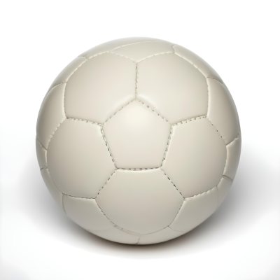 White Soccer Ball With Black Seams On A White Background Studio Shot High Resolution Perfect Lighting No Shadows 7 F852