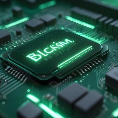 3d Model A Close Up Of A Green Computer Chip With The Word Bicism Written On It Circuit Board With Glowing Elements Bokeh Lights In The Background Figure Octane Render Volumetric Highly Detailed Videogame Aesthet 14 5f8e