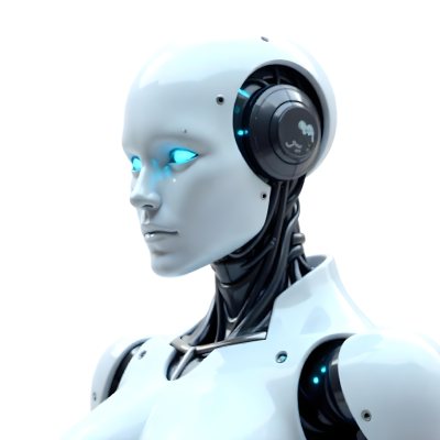 A White Humanoid Robot With Blue Eyes Metallic Details And A Sleek Design Isolated On A White Background 11 5059