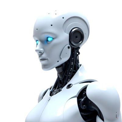 A White Humanoid Robot With Blue Eyes Metallic Details And A Sleek Design Isolated On A White Background 19 6584