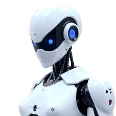 A White Humanoid Robot With Blue Eyes Metallic Details And A Sleek Design Isolated On A White Background 20 384e