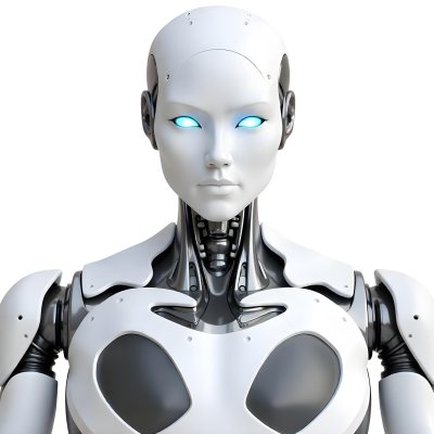 A White Humanoid Robot With Blue Eyes Metallic Details And A Sleek Design Isolated On A White Background 22 A7c7