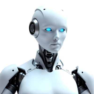 A White Humanoid Robot With Blue Eyes Metallic Details And A Sleek Design Isolated On A White Background 3 Db25