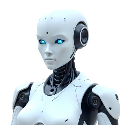 A White Humanoid Robot With Blue Eyes Metallic Details And A Sleek Design Isolated On A White Background 5 7552