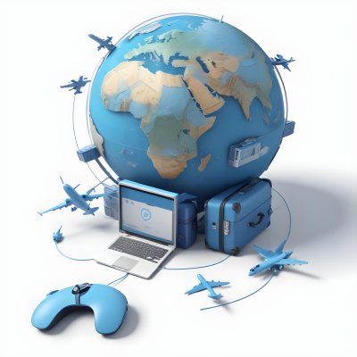 A Globe Featuring An Airplane Flying