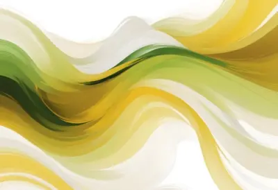 Watercolor Painting Flowing Abstract Waves Of Yellow Green And White Colors Creating A Dynamic And Vibrant Composition Creative Detailed Brush Stroke Minimal Spalsh 38 Fd90