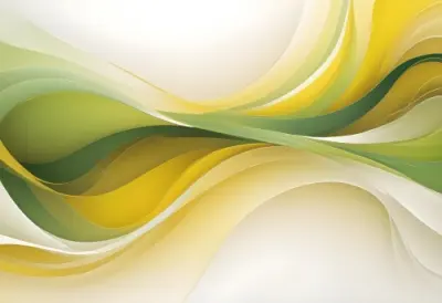 Watercolor Painting Flowing Abstract Waves Of Yellow Green And White Colors Creating A Dynamic And Vibrant Composition Creative Detailed Brush Stroke Minimal Spalsh 4 Ef3f