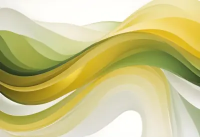 Watercolor Painting Flowing Abstract Waves Of Yellow Green And White Colors Creating A Dynamic And Vibrant Composition Creative Detailed Brush Stroke Minimal Spalsh 6 Df1c